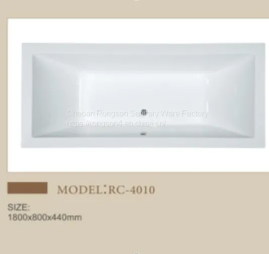 Wholesale Euro Hotel Home Apartment Good Sale Design Bathroom White Drop in Acrylic Tube in Cheap Price photo-2