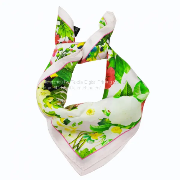 Custom Digital Satin Printed Shawl Designer Head Scarf