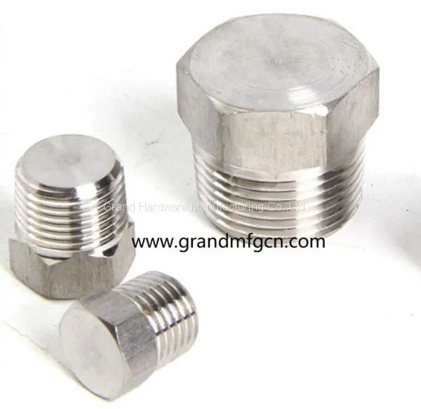 Custom Hexagon SS304 oil drain plugs SS316L casting octagonal plug NPT BSP Metric thread