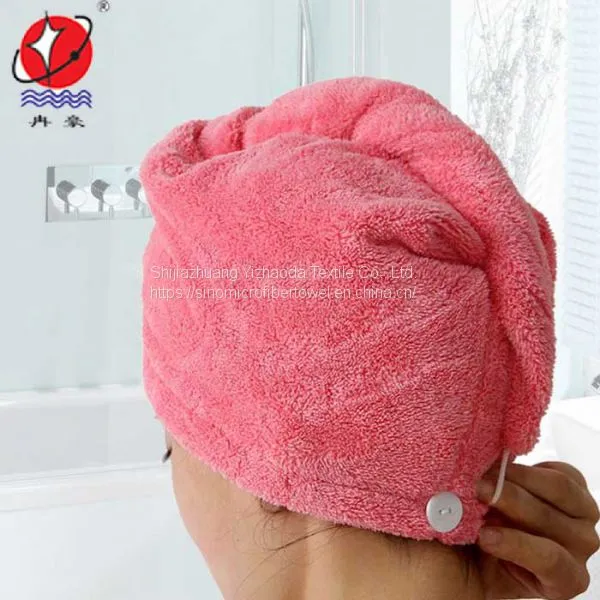 Microfiber Coral Fleece Hair Turban photo-4