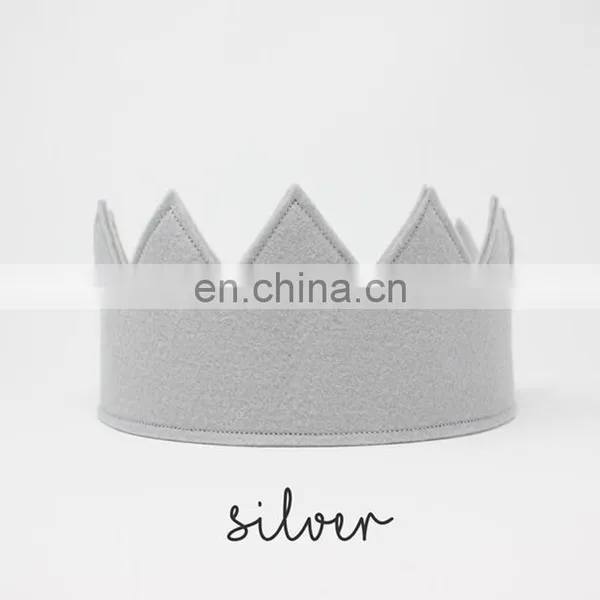 Wholesale Delicate Mini Felt Glitter Crown With Pearl photo-3