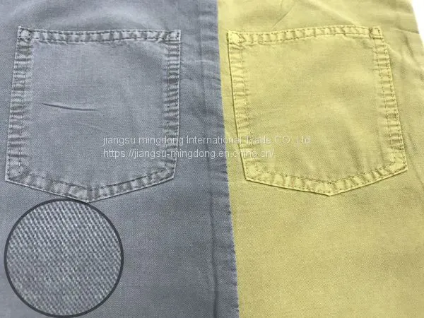 74%Tencel 26%Cotton Twill Slub Fabric photo-3