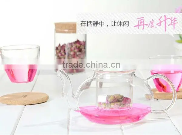 Glass Teapot 800ML Double-walled,High Temperature Resistant photo-2