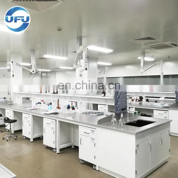 Chemical Lab Furniture H Frame Workbench With Movable Cabinet photo-2