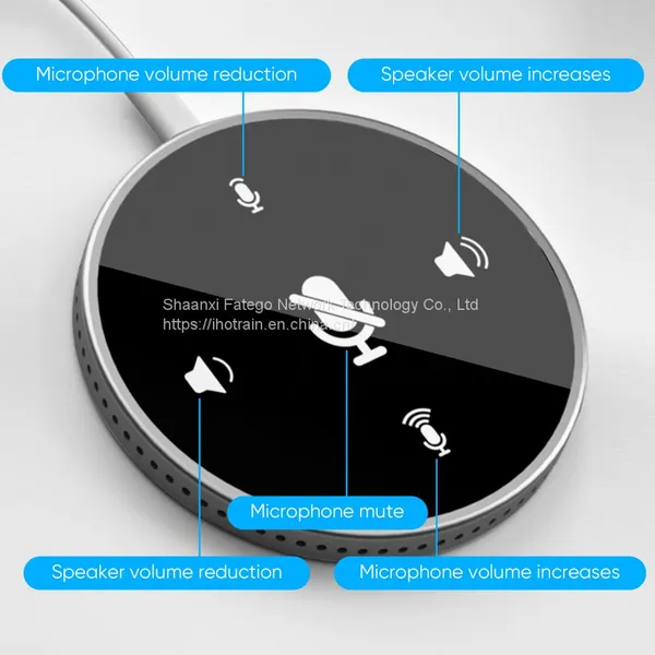 Hotrain FX202U USB Touch Screen Mini Desktop Omnidirectional Conference Microphone Speaker photo-3