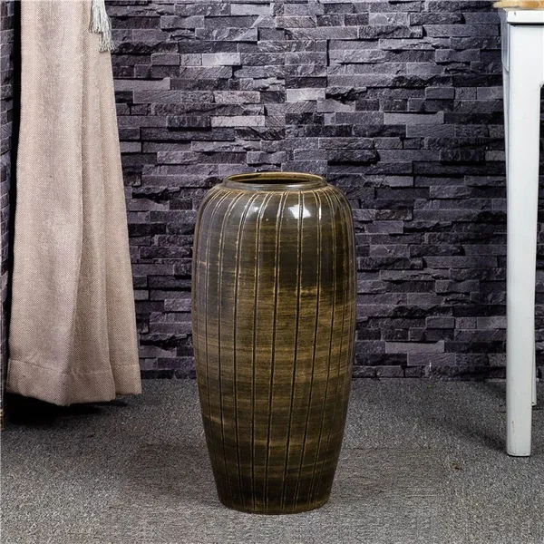 Hand Engraving Sculpture Chinese Southeast Asia Style Ceramic Vase For Bedroom Decor photo-4