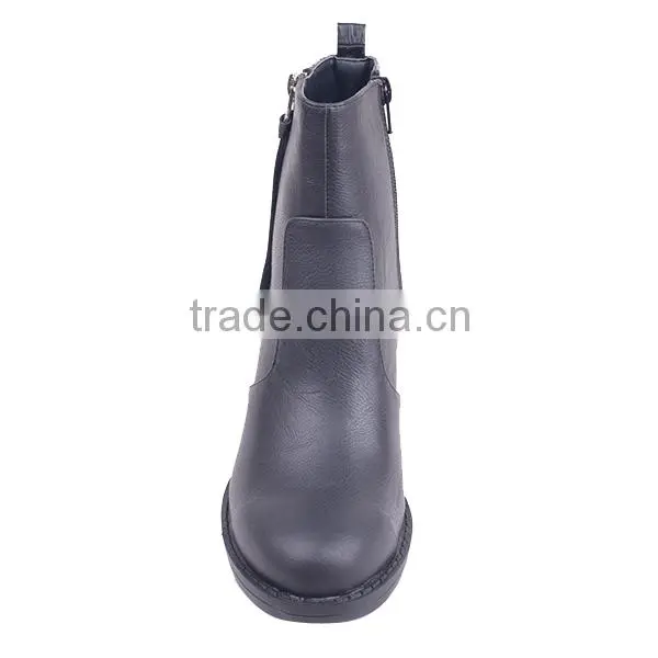 Fashionable Girls High Heel Ankle Boots Cowgirl Security Splicing Zipper Boots photo-3