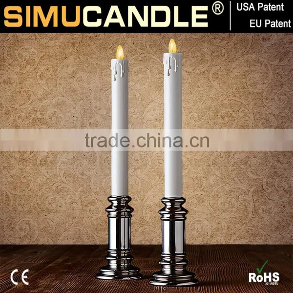 Church LED Taper Candle with Timer and USA, EU patent