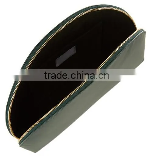 Curved Round Shape Simple Genuine Leather Clutch, 2016 Fashion Half Moon Shape Leather Evening Clutch Handbag for Ladies photo-3