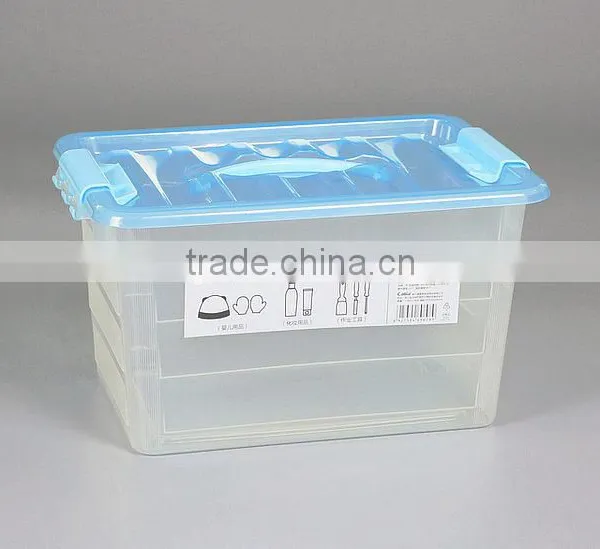 Large Thick Transparent Plastic Storage Box With Handle photo-4