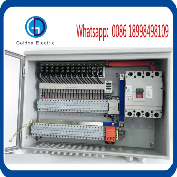 Solar Metal DC PV Combiner Box With Anti-Reverse Diode Combination Panel Solar System Connection Box PV Array Box 1000V DC Solar Junction Box