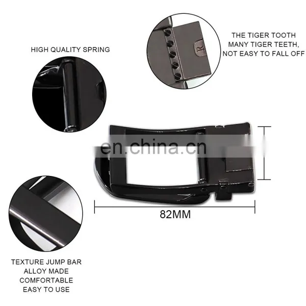 High Quality Custom Logo Engraved Deboss Metal Men Leather Pin Clip Buckle For Belts Wholesale photo-3