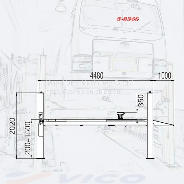 Hydraulic Four Post Car Lift / Wheel Alignment Hoist for Parking Lift Equipment Machine V-PBS-C-6340 photo-3