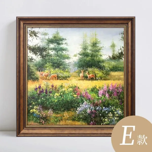 100% Hand-painted Flower Oil Painting Wall Art Abstract Wall Decoration photo-2
