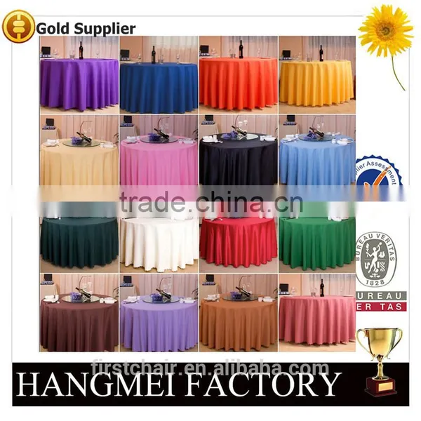 Round White Polyester Table Cloth Table Linen ZB32 photo-6