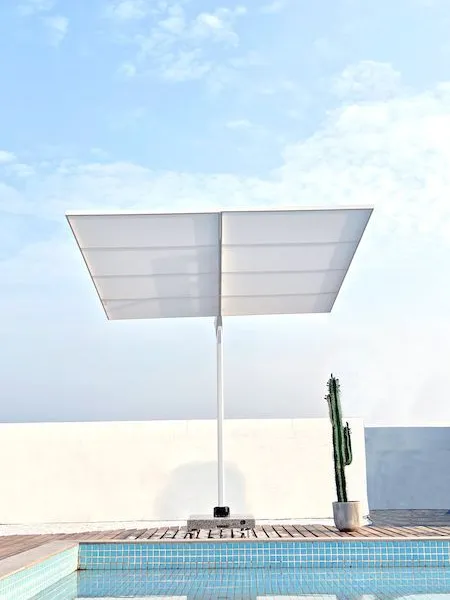 Square Parasol Foldable Umbrella Patio Umbrella Garden Villa Restaurant Creative Square Roman Umbrella photo-3