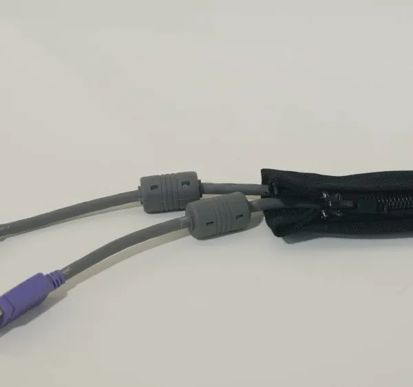 Zipper Textile Sleeving Zipper Design Textile Material Easy Install Reusable Cable Protection