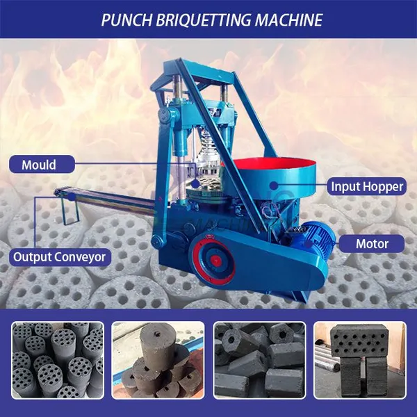 High Density Charcoal Briquettes Making Machine Barbecue Charcoal Block Making Machine EPC photo-5