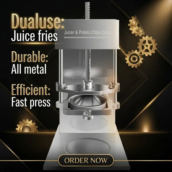 QD-H004 Industrial Vegetable Fruit Juicer Machine Multifunctional Potato Chip Slicer and French Fries Cutter for Snack Shops photo-4