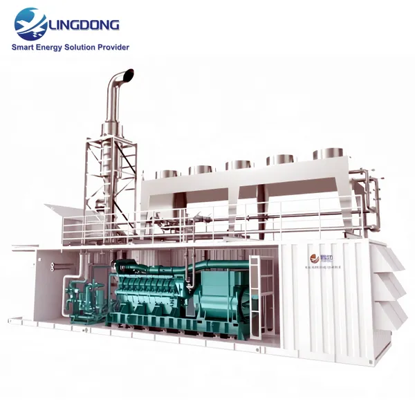 Heavy Duty 1500kW Industrial Tail Gas Generator Set Open Type 1.5MW Genset Yuchai YC16VC2470R-D30 for Large-Scale Steel Plant