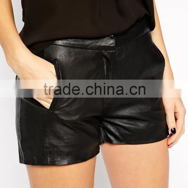 Haohoo Wholesale Sexy Lederhosen Leather Shorts For Women photo-3