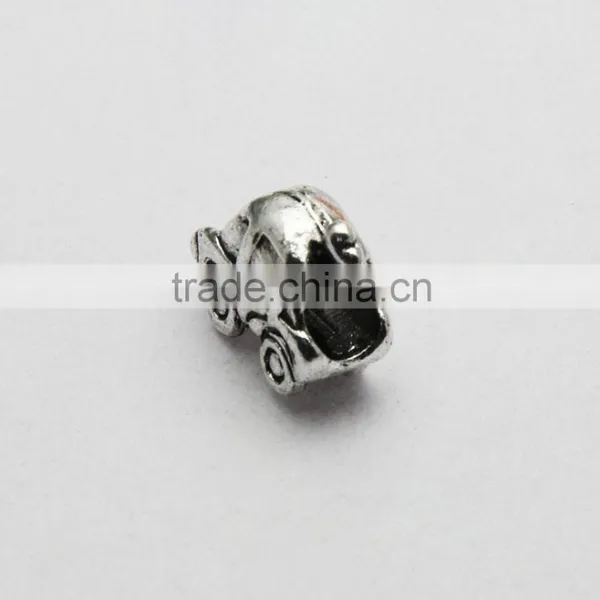 Wholesale DIY Anti-silver Car Shape Large Hole Metal Zinc Alloy Slide Beads photo-4