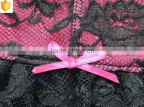 Pink Sexy Lace Lady Skirt, Black Lace Young Girl Skirt photo-5