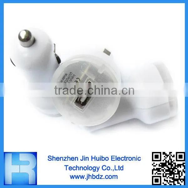 5V 1A Cell Phone USB Car Charger With Single USB Port-White By Jin HuiBo