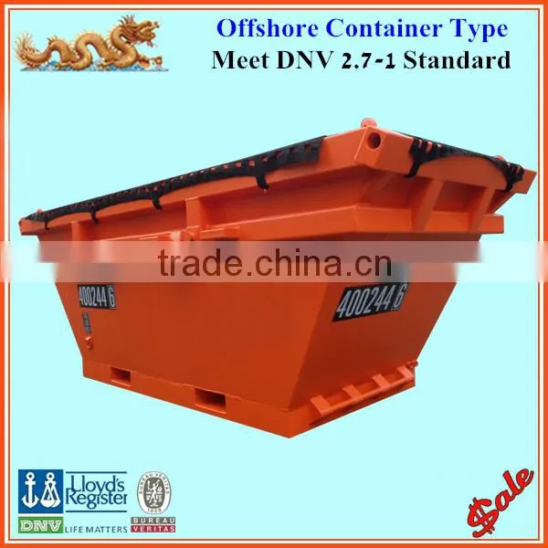 DNV 271 Standard New 13ft x 6ft Offshore Waste Skips Container With Cargo Net