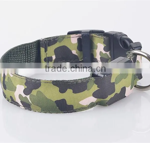Camouflage LED Collar Lighted up Nylon LED Collar photo-5