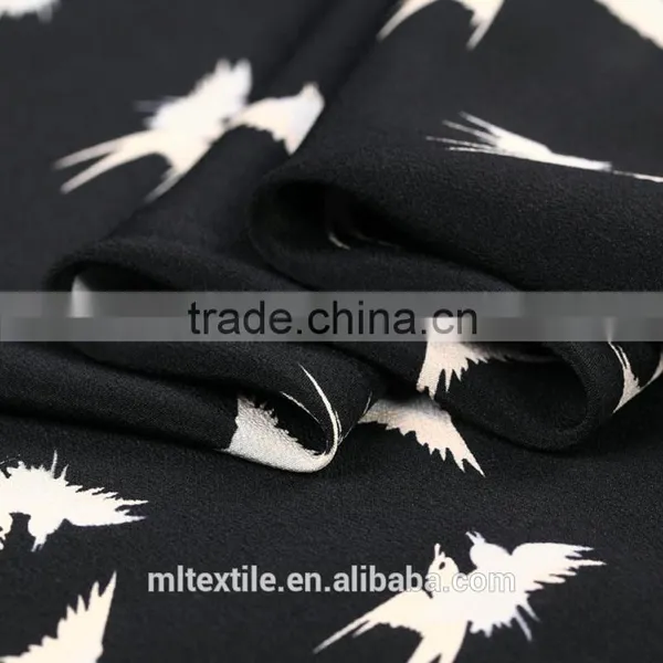 100% Silk Crepe De Chine Woven Beautiful Digital Printing Fabric photo-2