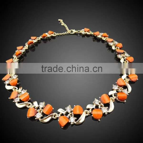 Fashion18k Gold Plated Fashion Necklace Jewelry Set , Women Gold Necklace Jewelry Top Quality photo-3