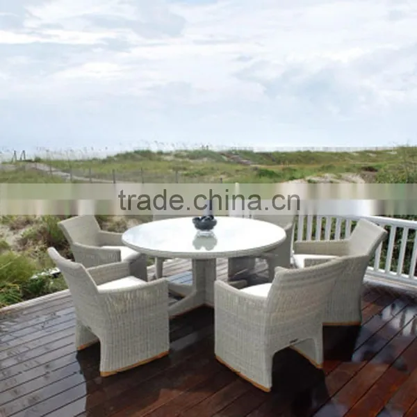 Round Outdoor Rattan Table Set Furniture photo-6