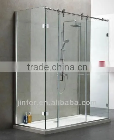 Stainless Steel Sliding Shower Glass Door Classic photo-2