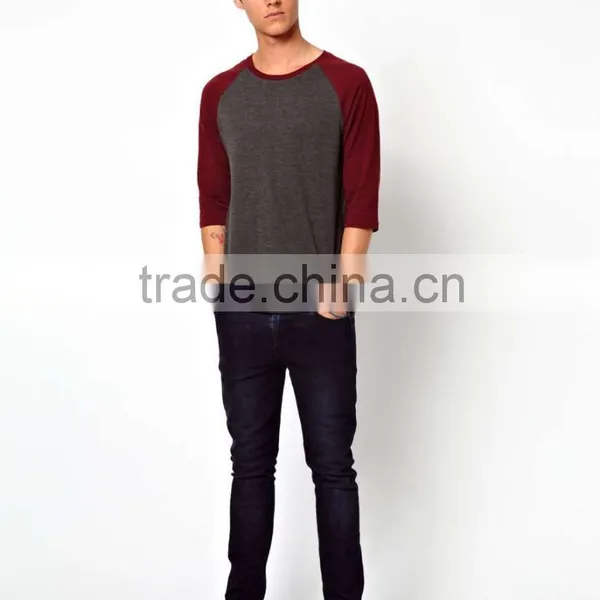 Cotton T-shirt High Quality Custom Making Reglan Slleve photo-4
