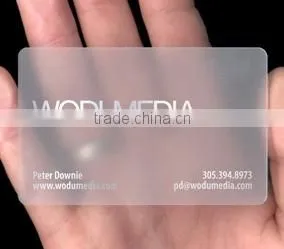 Die Cut Frosted Pvc Clear Transparent Card photo-5