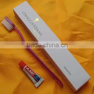 hotel disposable toothbrush with small toothpaste