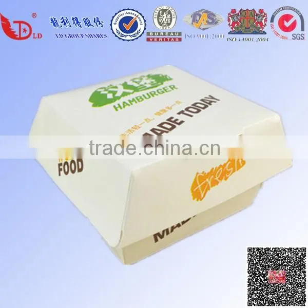 China Fast Food Packaging Hamburg Foldable Box photo-3