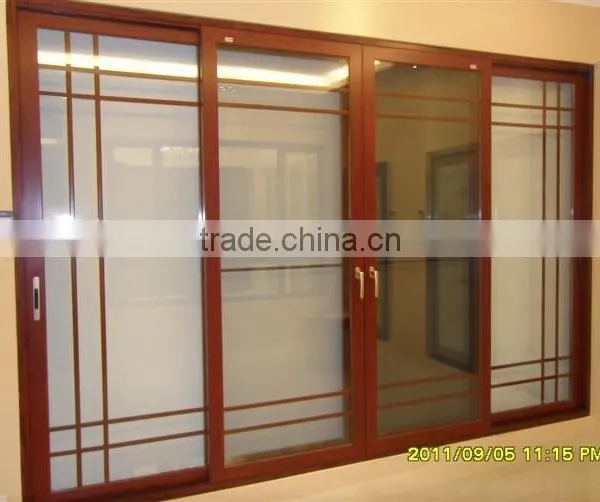 Solid Sliding Door and Forsted Carved PVC Door photo-4