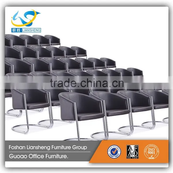 Modern Comfortable Cheap Price of Office Leather Metal Frame Single Sofa S419 photo-3
