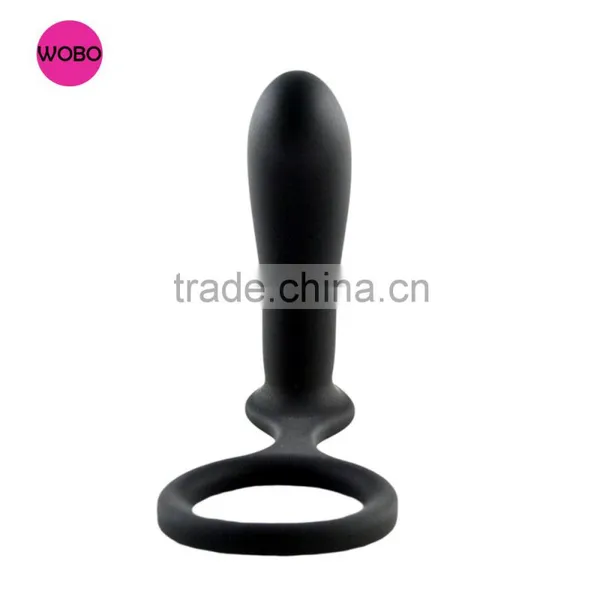 Silicone Anal Plug With Cock Ring Sex Toy E030 photo-2