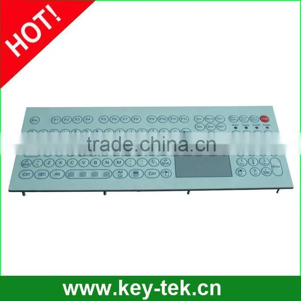 IP65 Industrial Membrane Hygienic Keyboard With Sealed Touch Pad Mouse photo-3