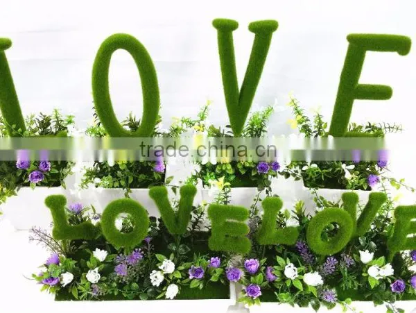 Lovely Style Artificial Plant Bonsai With Moss Letter Plastic Flower Bonsai for Office Table Centerpieces photo-2