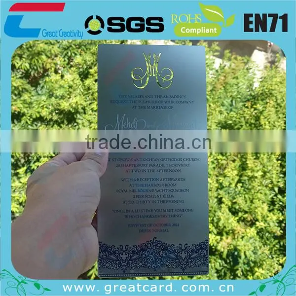 Ideal Product Plastic Wedding Card/Metal Wedding Card photo-2