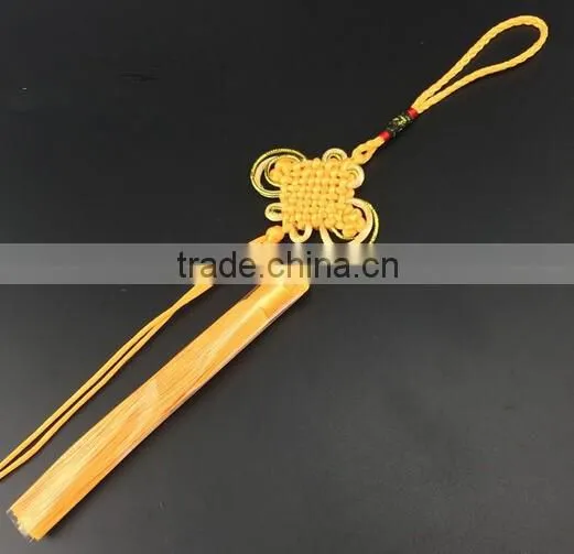 Tassel Detail Chinese Knot Handcraft Purple Hanging Decoration photo-2