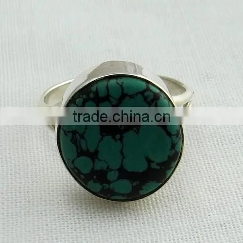 Precious !! Blue Turquoise 925 Sterling Silver Ring, 925 Sterling Silver Jewelry, Silver Jewelry India photo-2