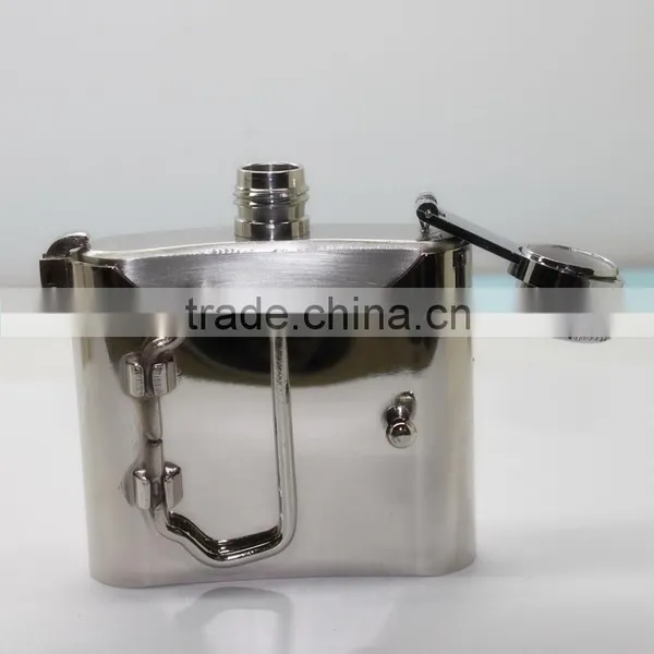 High Quality 2oz Flask Flagon With Belt Fastener photo-4