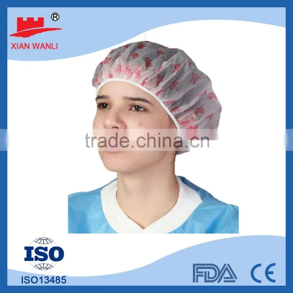 Good Quality White Red Blue Pink Waterproof Disposable PE Shower Cap Hotel photo-4