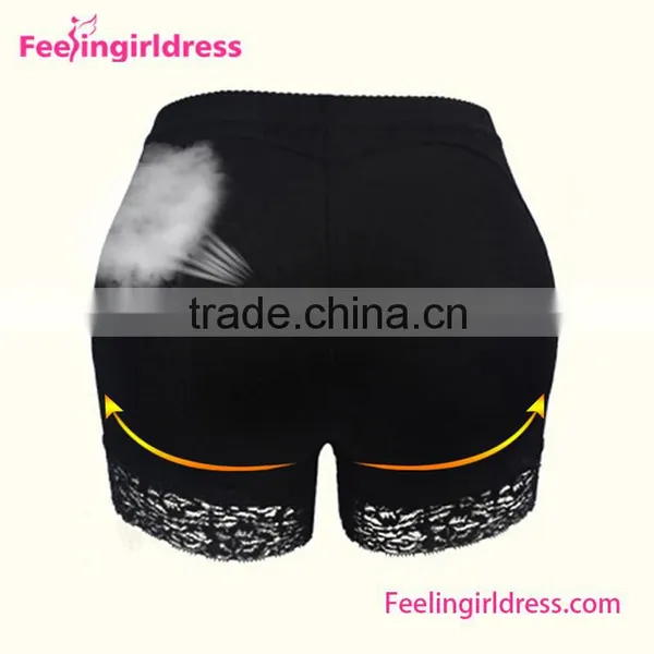 Breathable Removable Pads Hip Up Foam Padded Panties Black photo-3