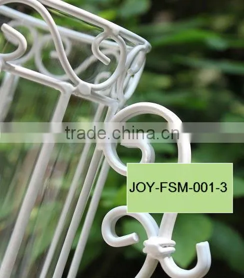 Glass Vase With Metal Stand Flower Vase photo-4